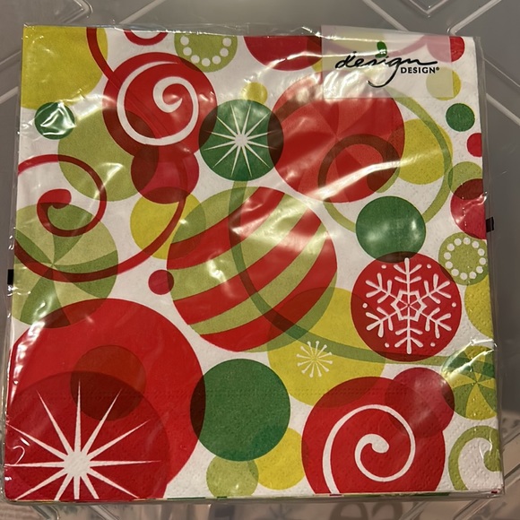 2 pkgs Design Design Graphic Ornaments DinnerNapkins - Picture 1 of 2